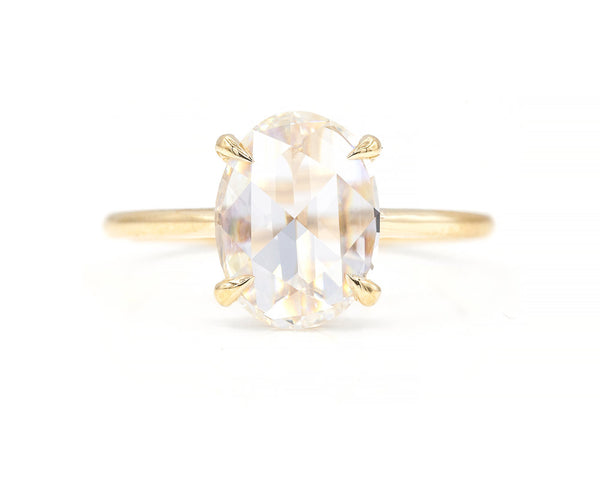 Everett Fine Jewelry 1.86-Carat Rose Cut Oval Diamond Solitaire
