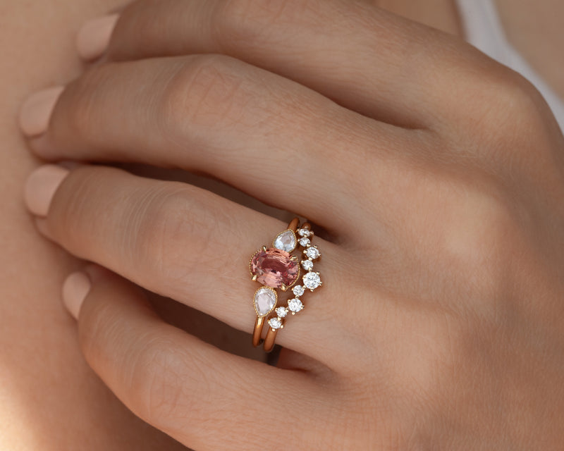 1.06-Carat Padparadscha Sapphire Cora Ring (Ready to Ship)