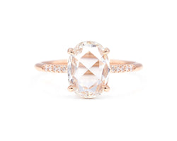 Everett Fine Jewelry 1.34-Carat Rose Cut Oval Diamond Ring
