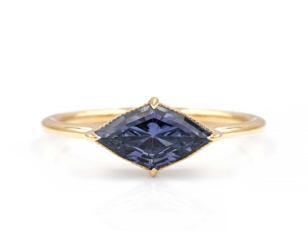Sapphire Clara Ring front view - gemstone engagement ring