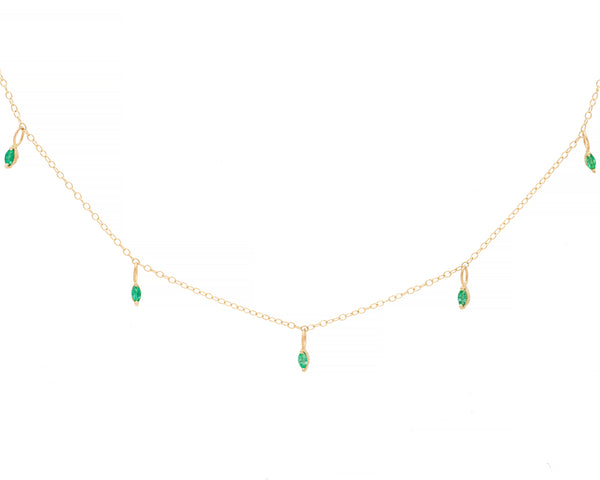 Emerald Iris Necklace