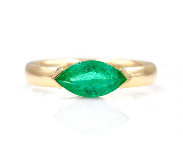 1.26-Carat Emerald Marquise Levitate Ring