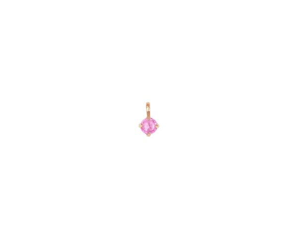 Rose Cut Pink Sapphire Charm