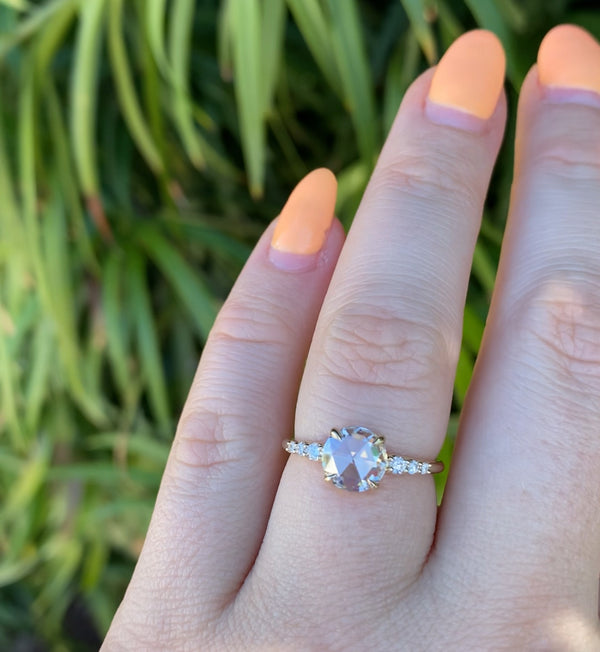 Moissanite Poppy Ring