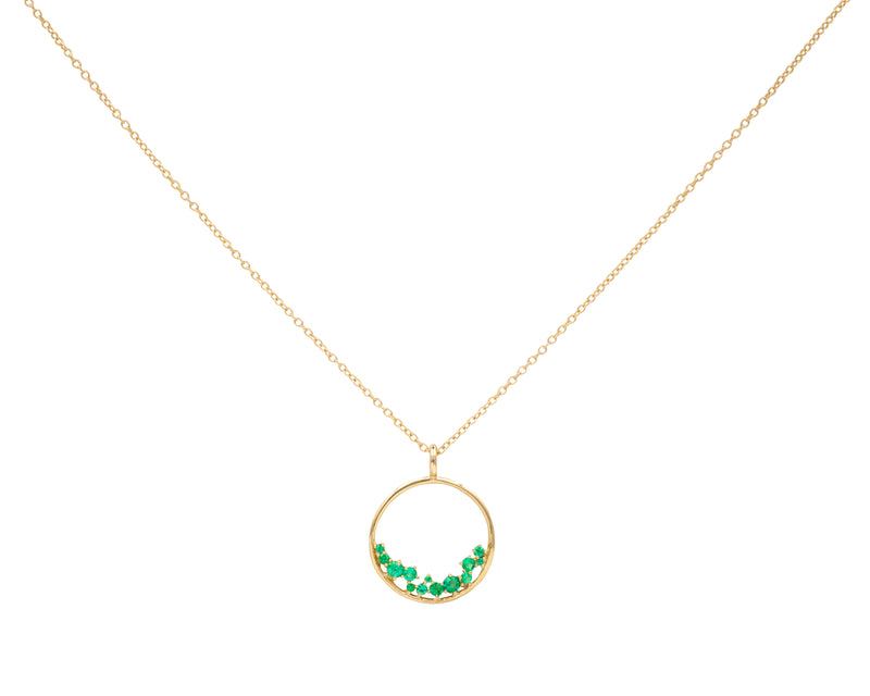 Hydra Emerald Cluster Necklace