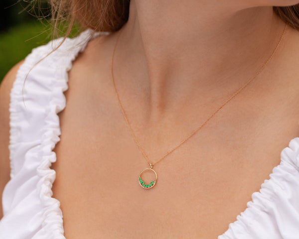 Hydra Emerald Cluster Necklace (Ready to Ship)