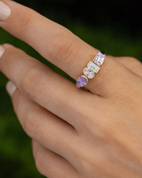 Lavender Patchwork Ring