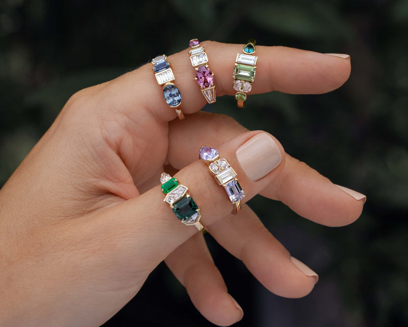 Lavender Patchwork Ring (Ready to Ship)