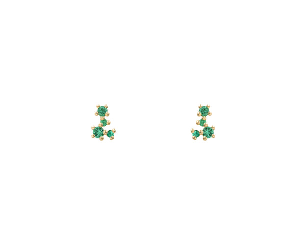 Emerald Hale Studs (Ready to Ship)