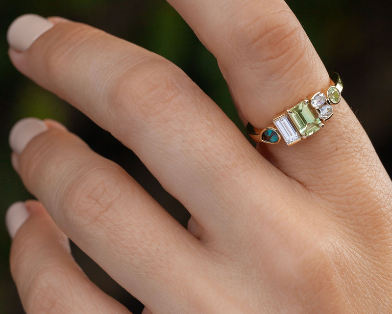 Mint Patchwork Ring