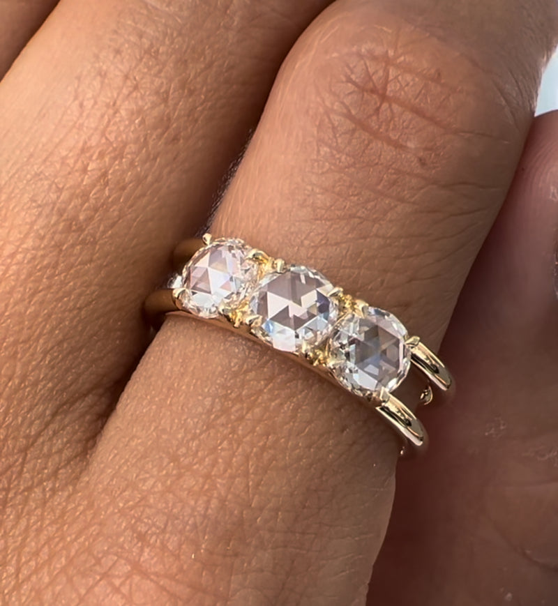 Triple Rose Cut Clementine Ring