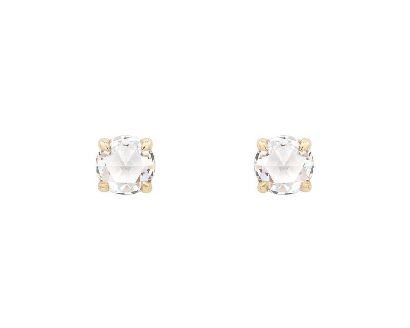 1 Carat Rose Cut Diamond Studs