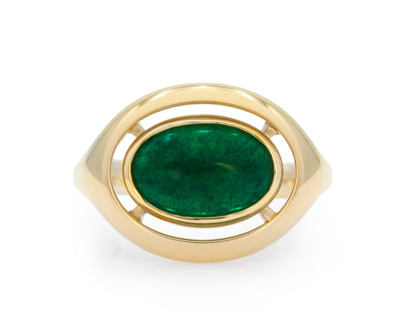 Emerald Virgil Ring (Ready to Ship Size 7.5)