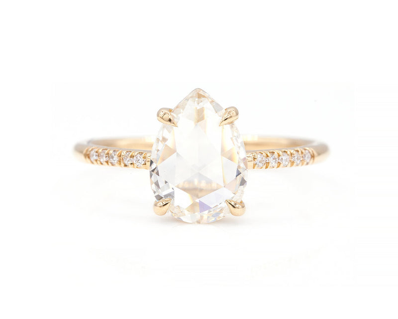 Everett Fine Jewelry 1.63-Carat Rose Cut Pear Diamond Ring