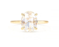 Everett Fine Jewelry 1.86-Carat Rose Cut Oval Diamond Solitaire