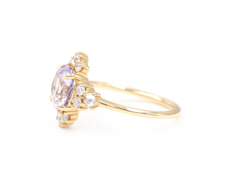 Purple Sapphire Flare Ring