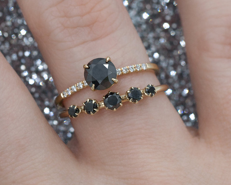 Everett Fine Jewelry Black Diamond Umbra Ring on hand