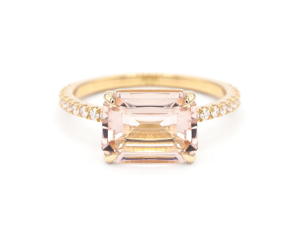 Everett Fine Jewelry East-West Morganite Solitaire