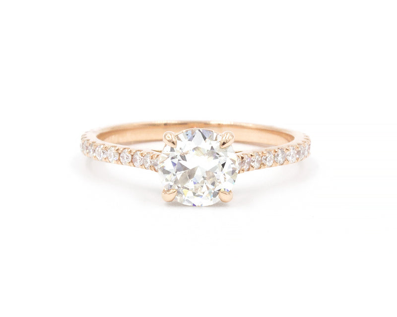 Everett Fine Jewelry 0.80-Carat Rose Gold Solitaire Ring