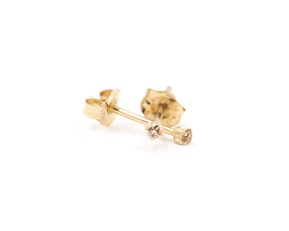 Champagne hot sale diamond studs