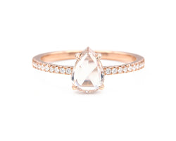 Everett Fine Jewelry 0.73-Carat Fancy Light Pink-Brown Rose Cut Diamond Solitaire