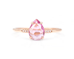 0.84-Carat Rose Cut Pink Sapphire Ring