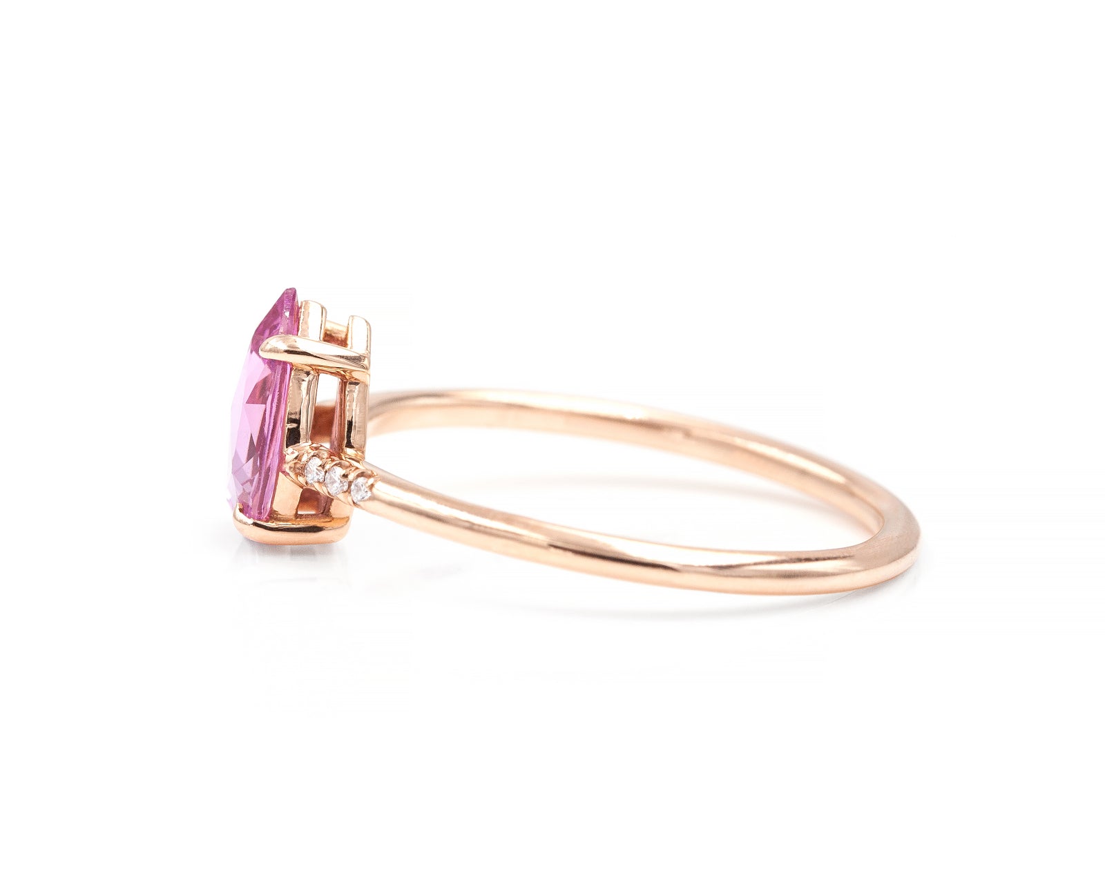 0.84-Carat Rose Cut Pink Sapphire Ring – Everett