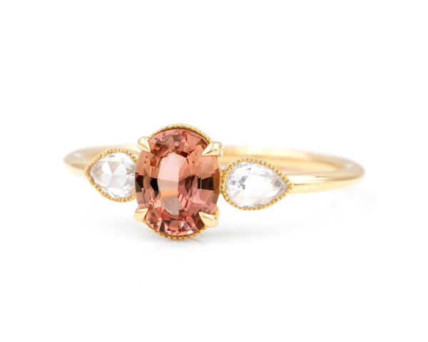 1.06-Carat Padparadscha Sapphire Cora Ring (Ready to Ship)