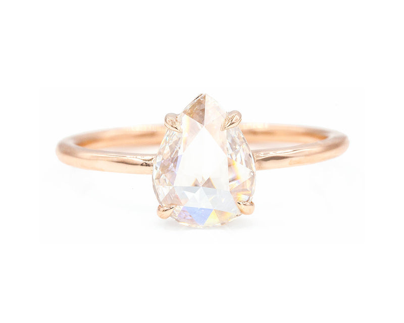 Everett Fine Jewelry 1.09-Carat Rose Cut Pear Diamond Solitaire