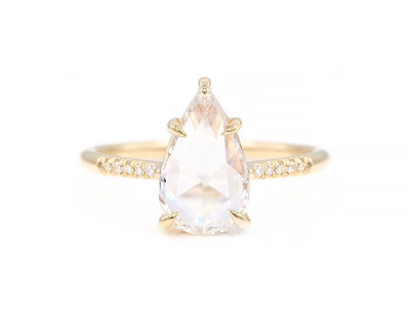 Everett Fine Jewelry 1.14-Carat Pear Rose Cut Diamond Ring