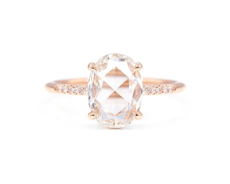 Everett Fine Jewelry 1.34-Carat Rose Cut Oval Diamond Ring