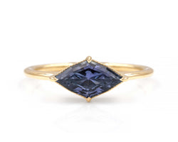 Sapphire Clara Ring front view - gemstone engagement ring
