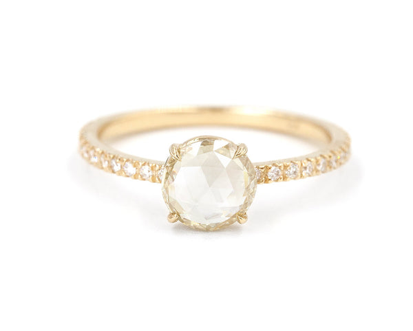 Everett Fine Jewelry 0.75-Carat Round Rose Cut Champagne Diamond Ring