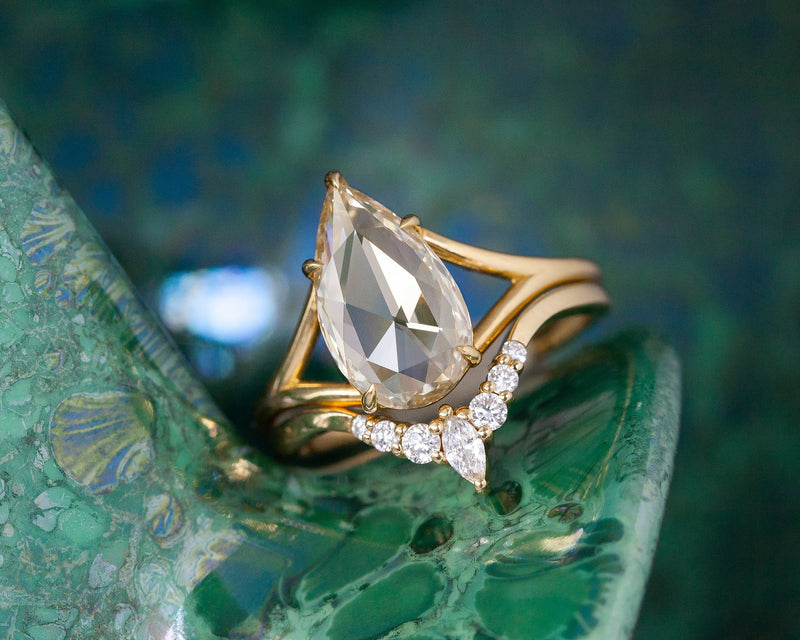 Sarah O The Athena Round Rose Cut Diamond Ring