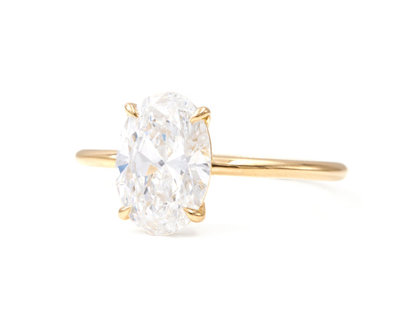 2.07-Carat Brilliant Cut Oval Diamond Solitaire