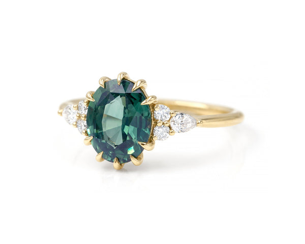 2.22-Carat Teal Sapphire Marit Ring (Ready to Ship)