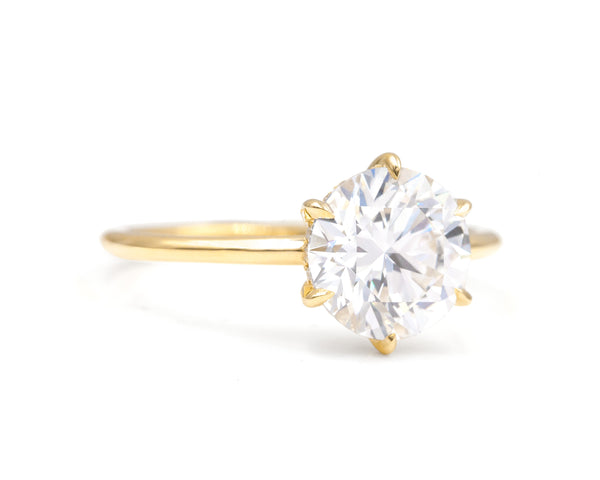 2.32 carat lab grown diamond ring side profile