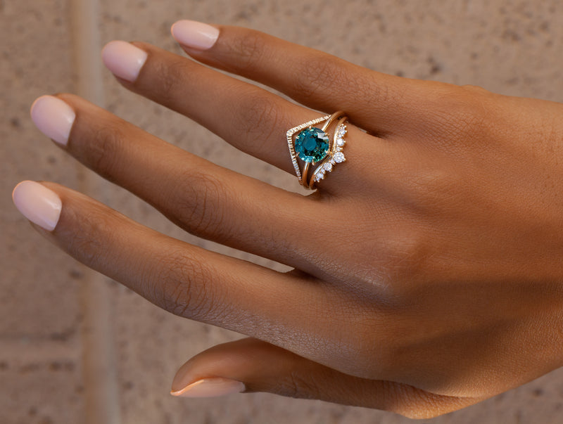 2.36-Carat Teal Sapphire Taylor Ring