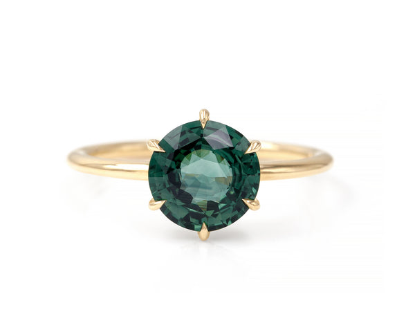 2.36-Carat Teal Sapphire Taylor Ring