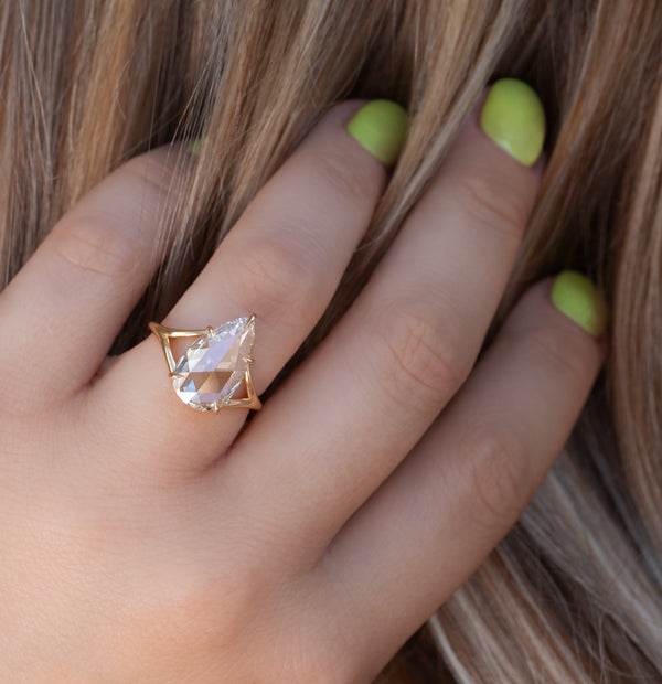 2.86-Carat Rose Cut Diamond Gemma Ring