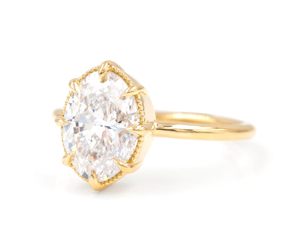 3.02-Carat Oval Eliza Ring