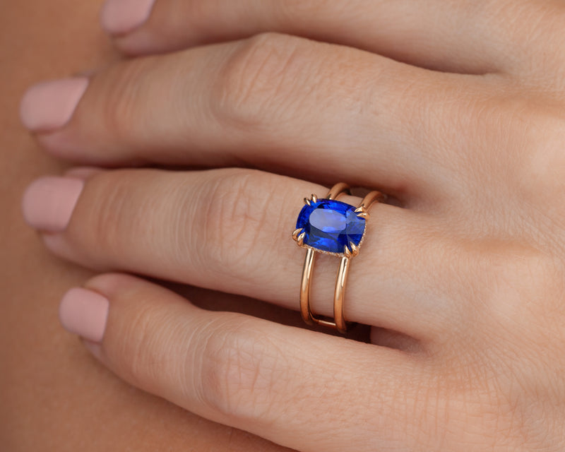 3.10-Carat Sapphire Clementine Ring