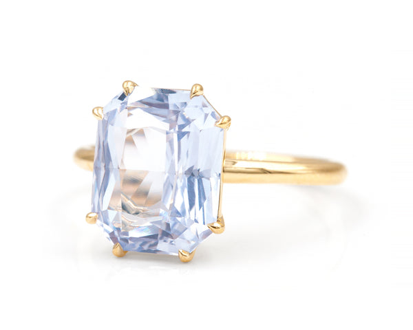 6.79-Carat Radiant Cut Sapphire Vale Ring