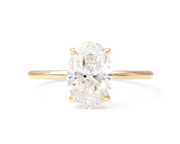 2.07-Carat Brilliant Cut Oval Diamond Solitaire