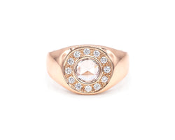 Everett Fine Jewelry Rose Cut Diamond Signet Ring