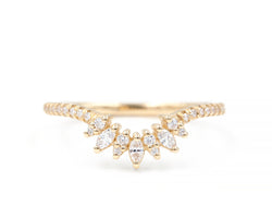 Petite Blossom Ring with Pavé (Ready to Ship)