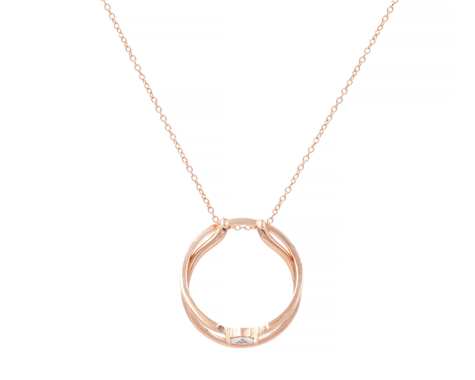 Small Ring Holder Necklace – Everett - Main Image