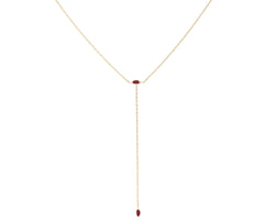 Everett Fine Jewelry Blue Hour Ruby Lariat Necklace