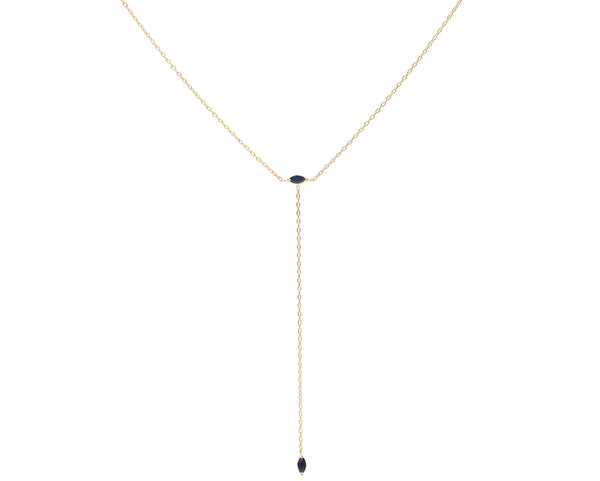 Everett Fine Jewelry Blue Hour Sapphire Lariat Necklace