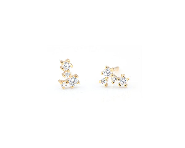 Everett Fine Jewelry Hale Tiny Cluster Studs